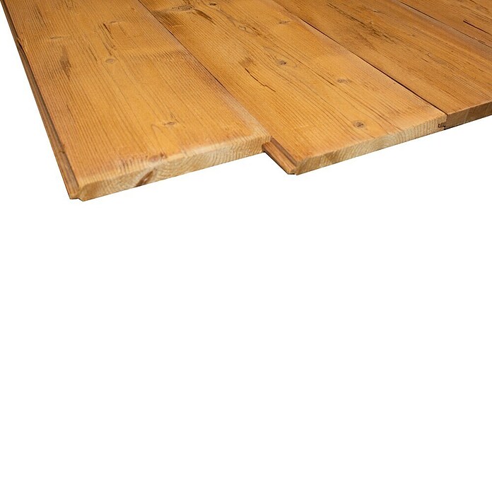 Wandverkleidung Blockwand Thermofichte (L x B: 253 x 19,6 cm, Braun) | BAUHAUS