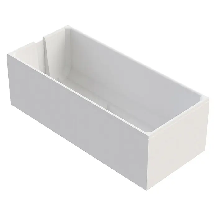 Interpromo Badewanne Como Komplettset inkl. Wannenträger 170 x 75 - 170 x 75 cm, Sanitäracryl, Weiß