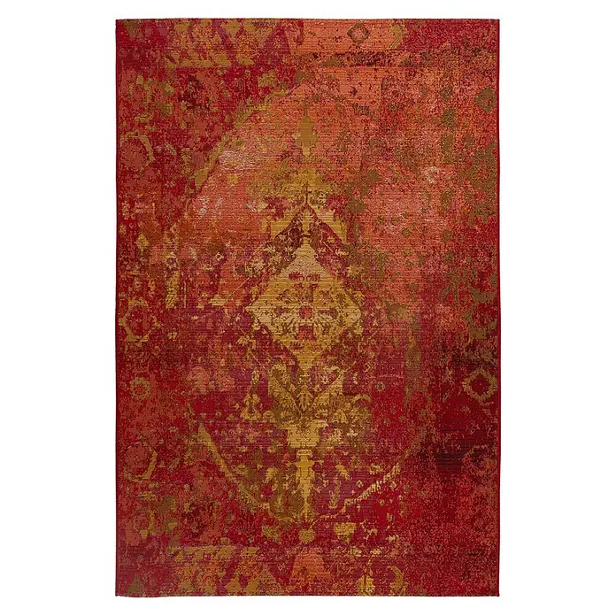 Kayoom Outdoor-Teppich Goliath 653 - Rot, 230 x 160 cm, 76 % Polypropylen, 24 % Polyester - Draufsicht