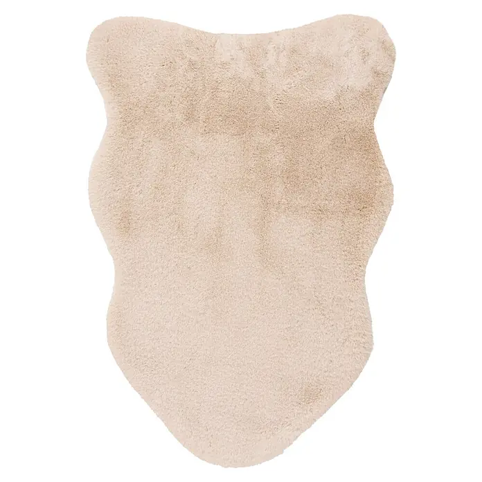 Kayoom Kunstfell Cosy Sheepskin 525 - Beige, 90 x 60 cm, 100 % Polyester - Draufsicht