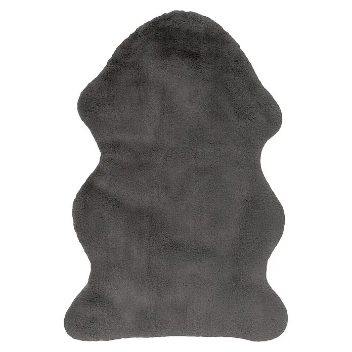 Kayoom Kunstfell Cosy Sheepskin 525 - Grau, 90 x 60 cm, 100 % Polyester - Draufsicht