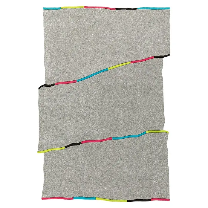 Kayoom Kurzflorteppich Spirit Frisee 3107 - Hellgrau, 240 x 170 cm, 100 % Modacryl - Draufsicht