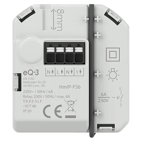 Homematic IP  Aktor Schaltaktor (6 A) – Unterputz