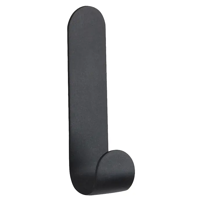 Wenko Wandhaken - L x H: 155 x 37 mm - Matter dunkelgrauer Wandhaken mit abgerundeter Oberseite und rundem Haken.