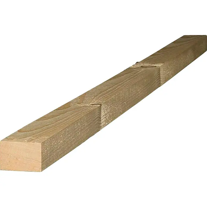 Rahmenholz - 200 x 9,8 x 7,8 cm, Fichte, Naturbelassen - Ein unbehandeltes Holzbrett mit quadratischem Querschnitt, ideal für Bauprojekte und DIY-Anwendungen. Die natürliche Holzmaserung ist sichtbar.
