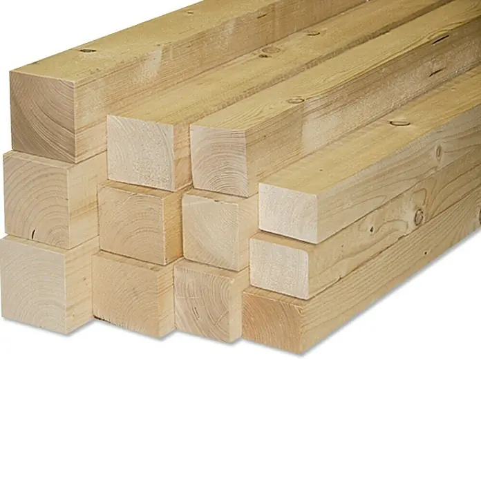 Rahmenholz - 200 x 5,8 x 5,8 cm, Fichte, Naturbelassen - Dieses Bild zeigt eine Stapel von hellen Holzstücken, die für Bau- oder Bastelprojekte verwendet werden können. Die Holzstücke sind in verschiedenen Größen.