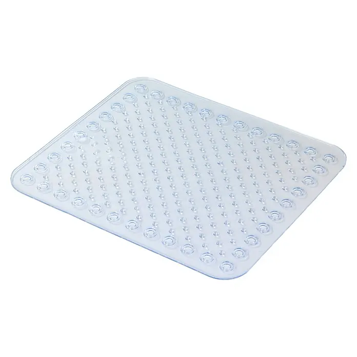 Wenko Abtropfmatte - 420 x 360 mm, Transparent - Transparente Anti-Rutsch-Matte mit Saugnäpfen.