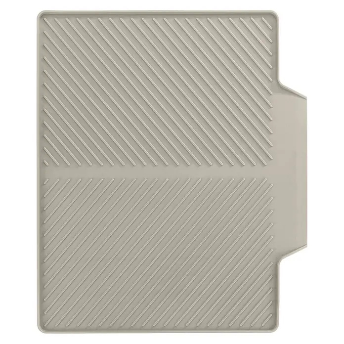 Wenko Abtropfmatte Nelia - 430 x 340 mm, Beige - Beige Silikon-Abtropfmatte mit diagonalen Rillen und flacher rechter Seite.