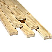 Listón de madera para soportes (300 x 3,6 x 1,8 cm, Abeto rojo/abeto, Lijado)