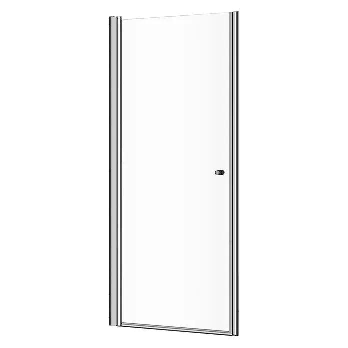 SCHÖNER WOHNEN-Kollektion Duschwand Gretia in Nische L 80x200 cm Chromoptik Glas Klar - Beschichtet, Chromoptik