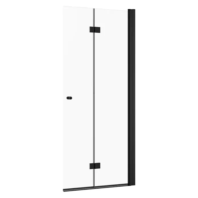 SCHÖNER WOHNEN-Kollektion Duschwand Gretia Walk in Drehfalttür R 90x200 cm Mattschwarz - Beschichtet, Mattschwarz