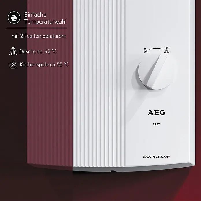 AEG Durchlauferhitzer DDLE Easy - 21 kW, Elektronisch - Informationsansicht