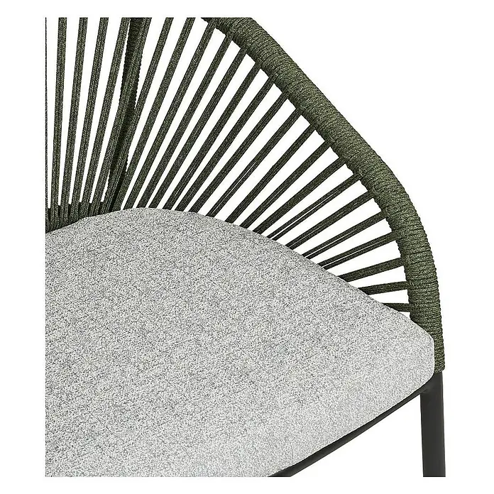 Ebuy24 Gartenstuhl Noomi 2er-Set - 2 Stk., Aluminium, Polyester, Grün, B x T x H: 64 x 58 x 77 cm