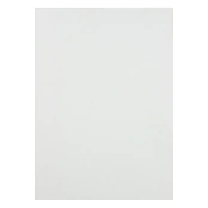MDF-Platte mit Grundierung nach Maß - Weiß, Max. Zuschnittsmaß: 2.800 x 2.070 mm, Stärke: 19 mm - Ein unbeschriebenes, weißes Blatt Papier, ideal für Notizen, Zeichnungen oder Drucke. Die Oberfläche ist glatt und bereit für Ihre Ideen.