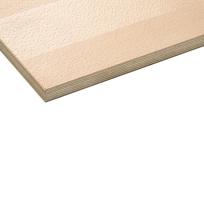 List vezanega lesa fiksne velikosti  (Bukev, Do x Š x De: 1.200 x 600 x 10 mm) | 5363 - Sperrholz ohne Zuschnitt | GDDD - Sperrholz | GDD - Zuschnitt/KST/Umleimer | GD - Zuschnitt | G - Holz/Bauelem | BAUHAUS