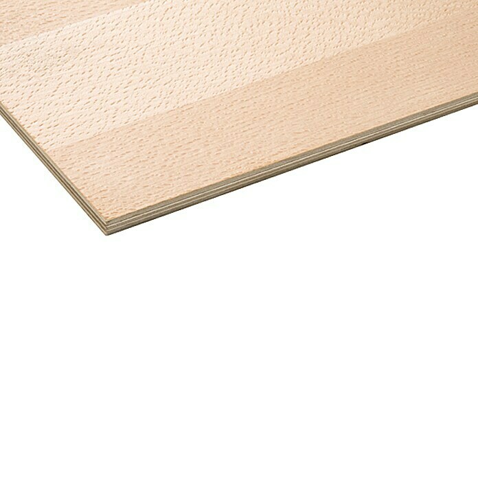Sperrholzplatte Fixmaß I (Buche, 1.200 x 600 x 4 mm)