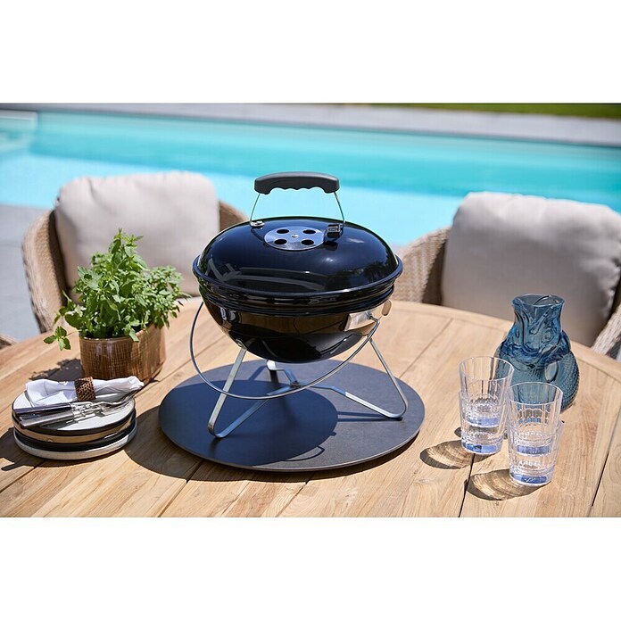 Kingstone Tischgrill Cutie Pie (Durchmesser: 36 cm, Schwarz)