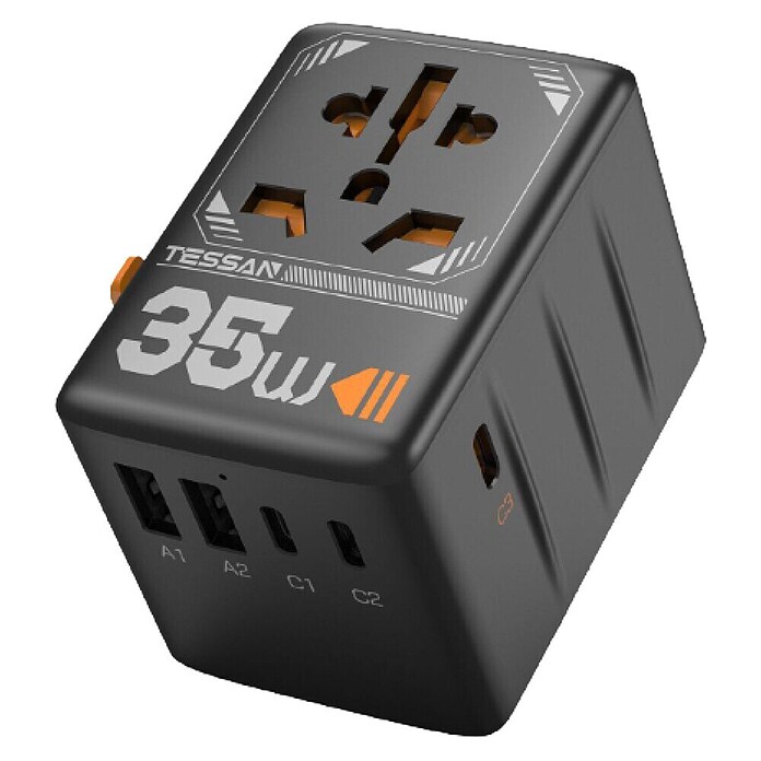 Potovalni adapter za vtičnice  () | 3238 - Reisestecker | CBDD - Zwischenstecker | CBD - Verlängerungen, Tischsteckdosen, Kabelt | CB - Elektroinstallation | C - Elektro | BAUHAUS