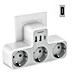 Vtičnica z USB 3xAC 2xUSB-A, USB-C 