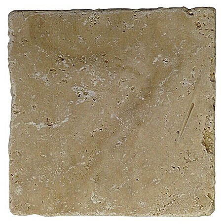 Antikmarmorfliese Travertin (10 x 10 cm, Beige, Matt)