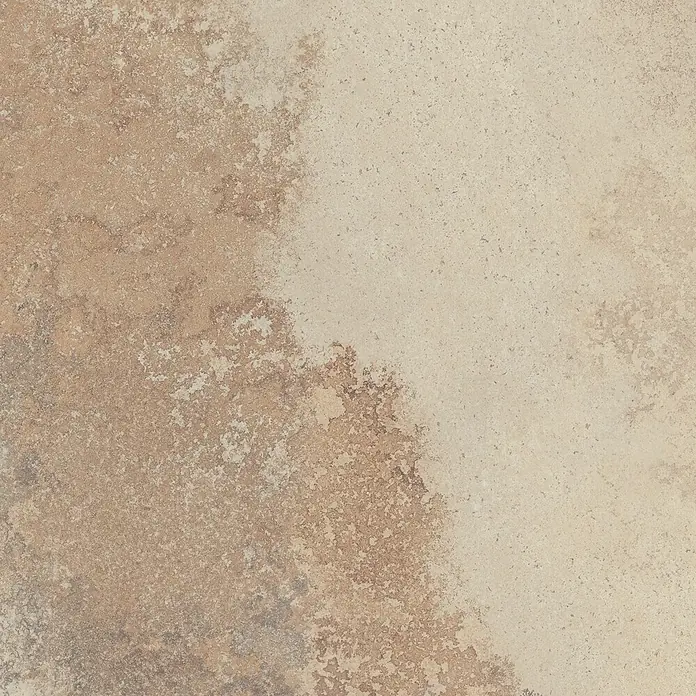 Feinsteinzeugfliese Solterra - 60 x 60 cm, Beige, Matt - Texturierte beigefarbene und braune Fliese in Natursteinoptik mit verwittertem Aussehen.