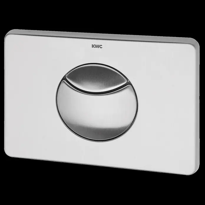 KWC Waschbecken KWC -  - Gebürstete KWC WC-Spülplatte mit Doppelspülungstasten.