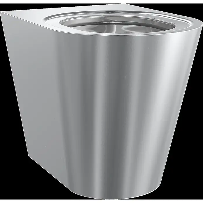 KWC Waschbecken KWC -  - Moderne Toilette aus gebürstetem Edelstahl mit schlankem, konischem Design.