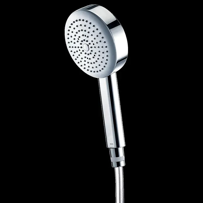 KWC Waschbecken KWC -  - Chrom-Handbrause mit mehreren Düsen und flexiblem Schlauch.