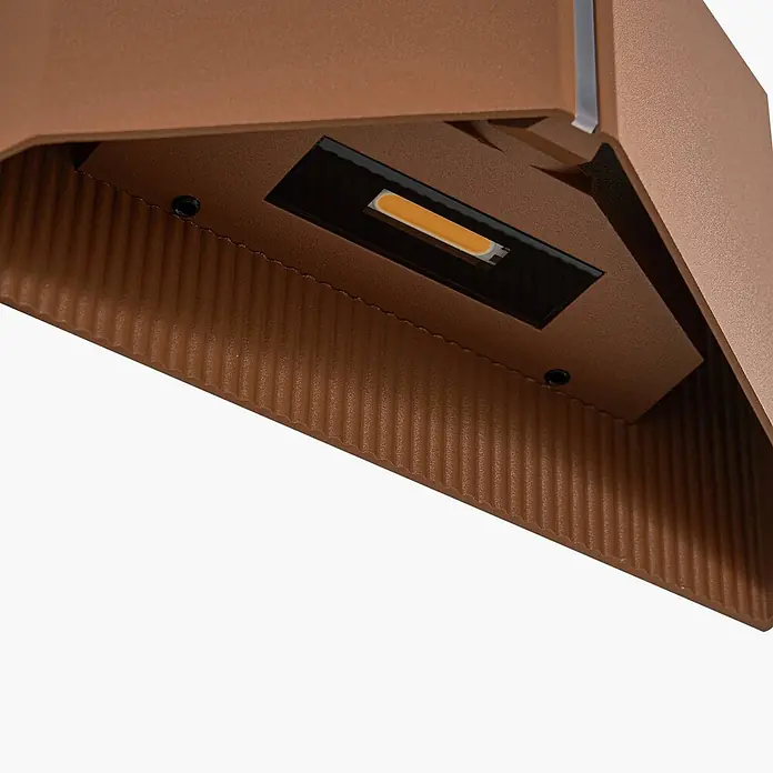Lindby Außenwandleuchte Anlira - braun / rost, IP65