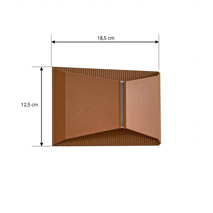 Lindby Außenwandleuchte Anlira - braun / rost, IP65
