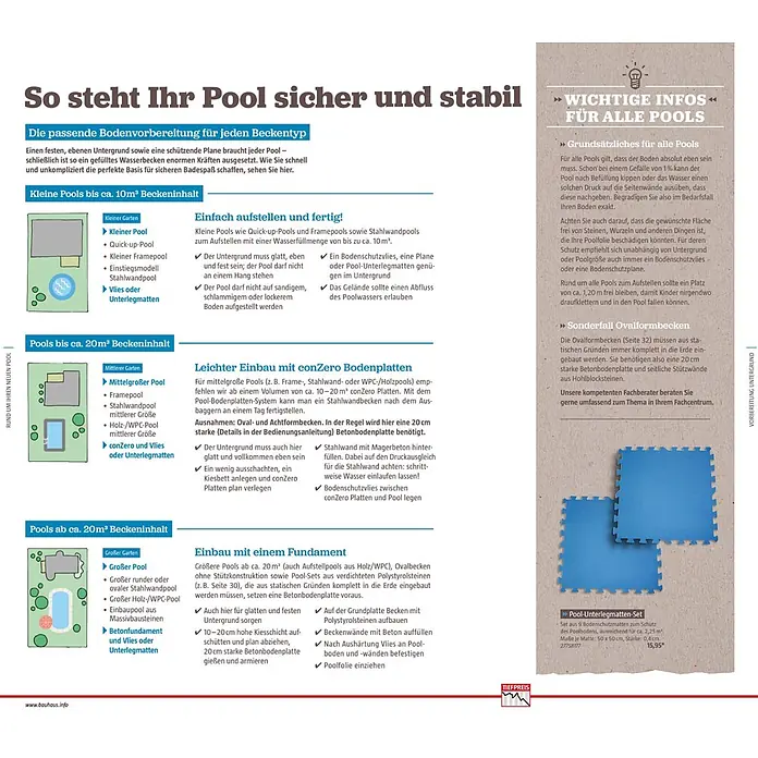 Malibu Stahlwand-Pool Ocean - Ø x H: 450 x 120 cm, Weiß, 18.000 l - Informationsansicht