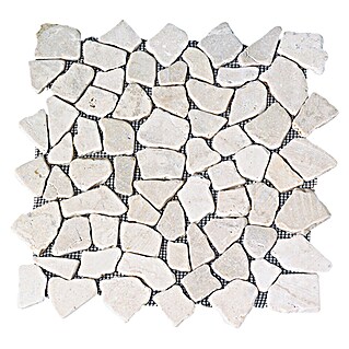 Mozaïektegel Marmer (30 x 30 cm, Wit, Mat)