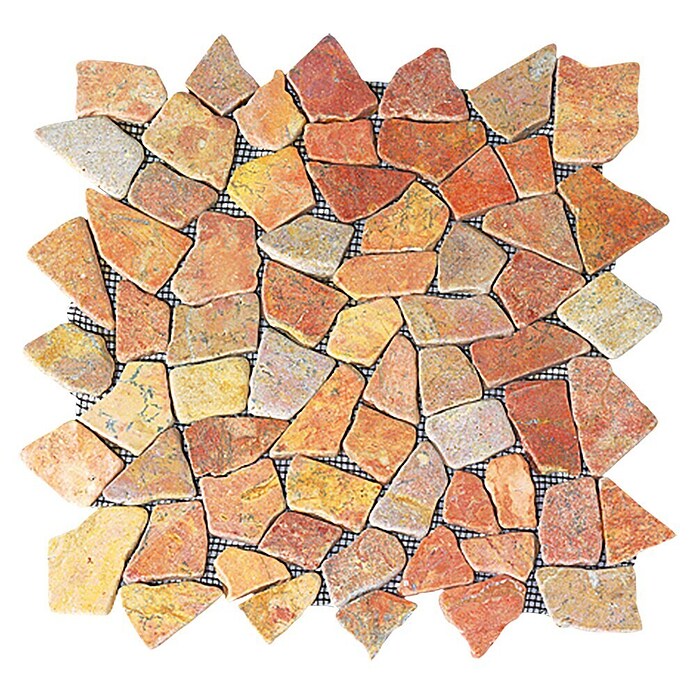 Mozaïektegel Marmer (30 x 30 cm, Rood, Mat)