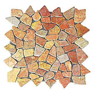 Malla mosaico Mármol (30 x 30 cm, Rojo, Mate)