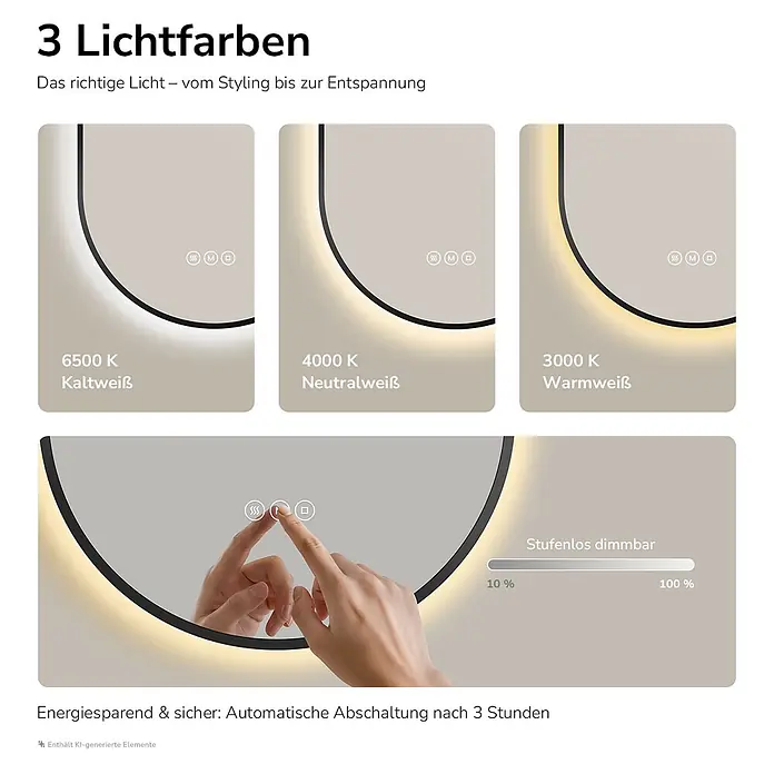 Emke Lichtspiegel Glowrim LM37 - 75 x 45 cm