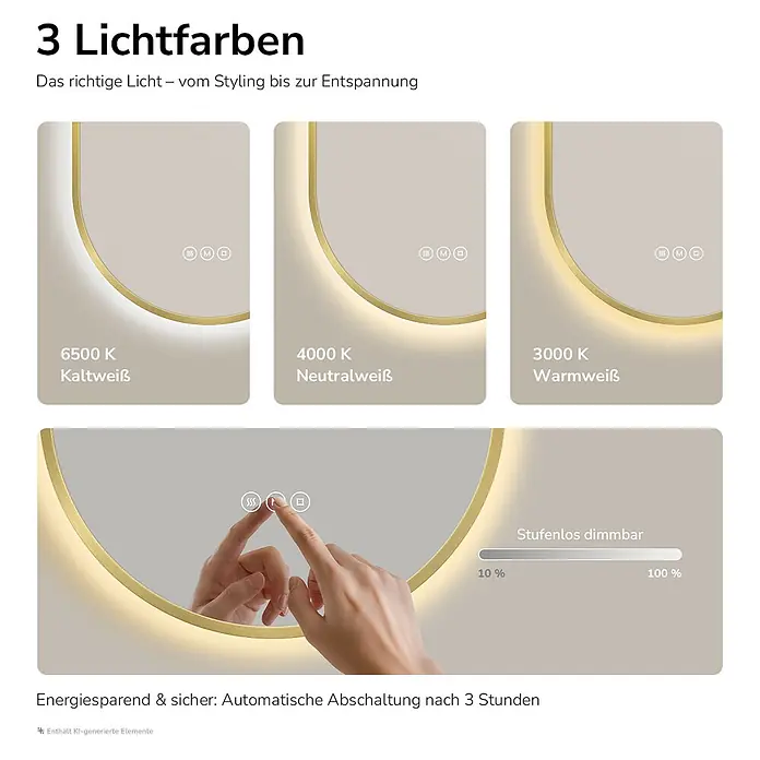 Emke Lichtspiegel Glowrim LM37 - 90 x 50 cm