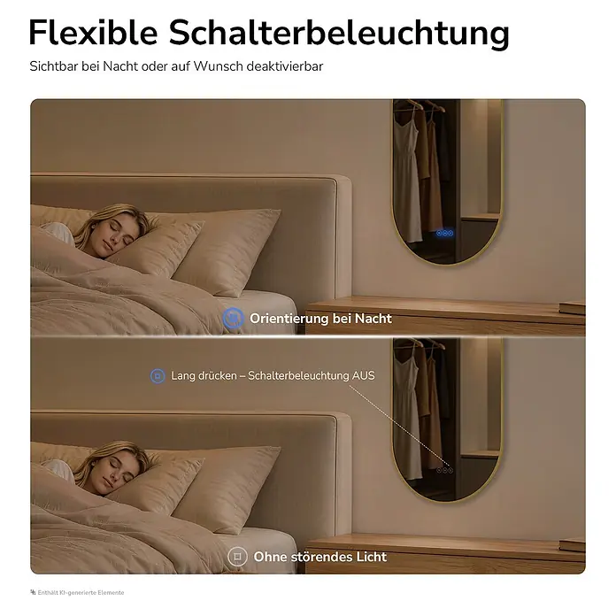 Emke Lichtspiegel Glowrim LM37 - 90 x 50 cm