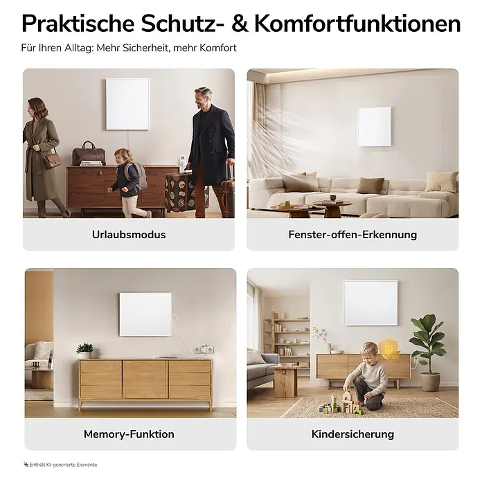 Emke Infrarotheizkörper - B x H: 505 x 595 mm, Weiß