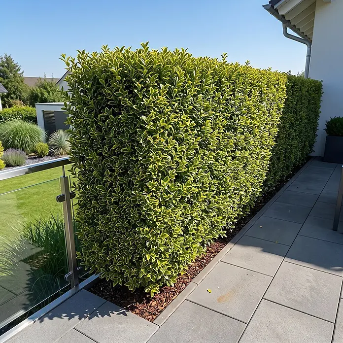 Piardino Liguster - Aktuelle Wuchshöhe: 80 cm - 100 cm, Ligustrum ovalifolium 'Aureum', 40 Stk. - Stimmungsaufnahme