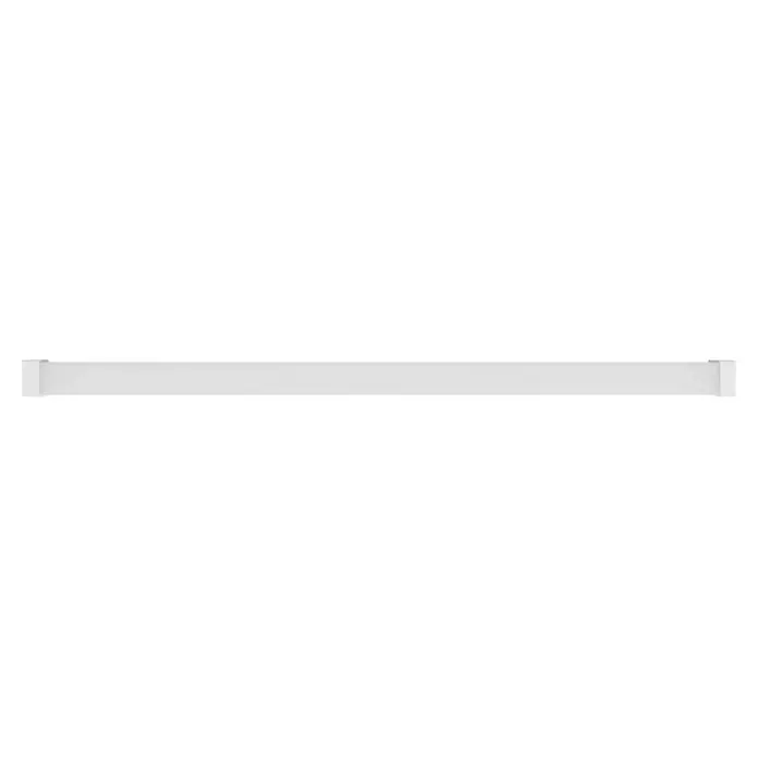 REV LED-Lichtleiste Quatroline - L x B x H: 60 x 3,1 x 4,1 cm, Lichtfarbe: Neutralweiß, 10 W, 230 V - Weiße leere Projektionsleinwand oder Display-Banner, an beiden Enden gerollt.