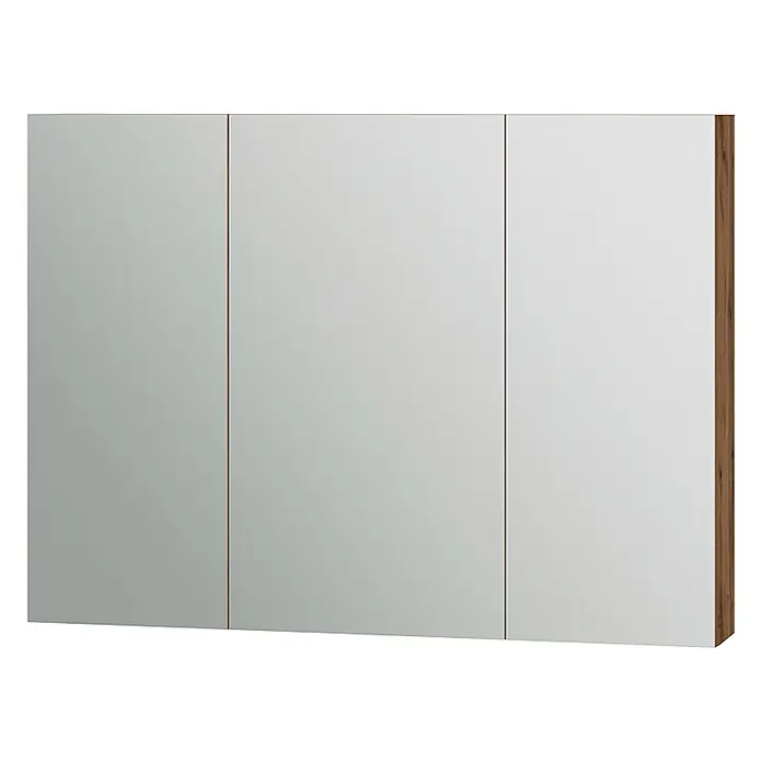 Vicco Spiegelschrank - Sonstiges, Eiche - Dreitüriger Spiegelschrank mit Seitenwand in heller Holzoptik.