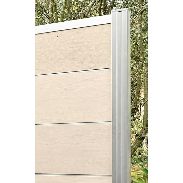 GartenLand Steckzaun-Element Ameland Exclusive - Sand-Multicolor, Verbundwerkstoff
