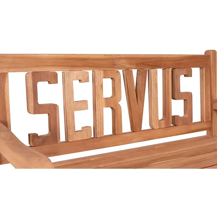 Bene Living Gartenbank SERVUS - B x T x H: 120 x 60 x 94 cm, Teakholz, Natur