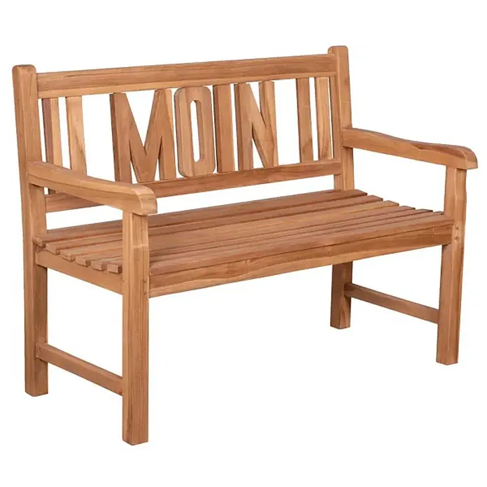 Bene Living Gartenbank SERVUS - B x T x H: 120 x 60 x 94 cm, Teakholz, Natur