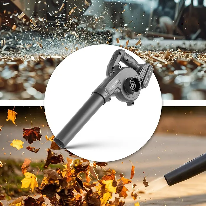 STAHLWERK Akku-Laubbläser mit Saugfunktion 20 Volt 98 m/s 0 – 18000 U/min - 20 V, 1 Akku, 2 Ah, Blasgeschwindigkeit: 350 km/h, Blasleistung: 3,2 m³/min
