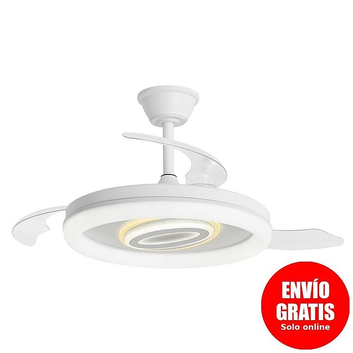Alemar Ventilador de techo Bribon (Blanco 1, 48 cm - 106 mm, 30 W - 68 W, Blanco frío) | BAUHAUS