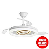 Alemar Ventilador de techo Bribon (Blanco/Madera, 48 cm - 106 mm, 30 W - 68 W, Blanco frío) | BAUHAUS