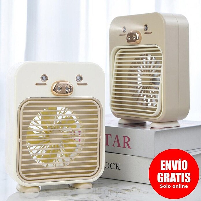 Alemar Ventilador de sobremesa a batería Bruma (Arena) | BAUHAUS