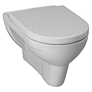 Laufen Pro Wand-WC-Set (Mit Spülrand, Ohne Spezialglasur, Spülform: Flach, WC Abgang: Waagerecht, Weiß)