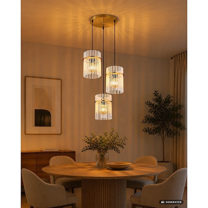 Globo Pendelleuchte Gorley (180 W, Farblos, E27, Ø x H: 470 x 1 400 mm) | BAUHAUS